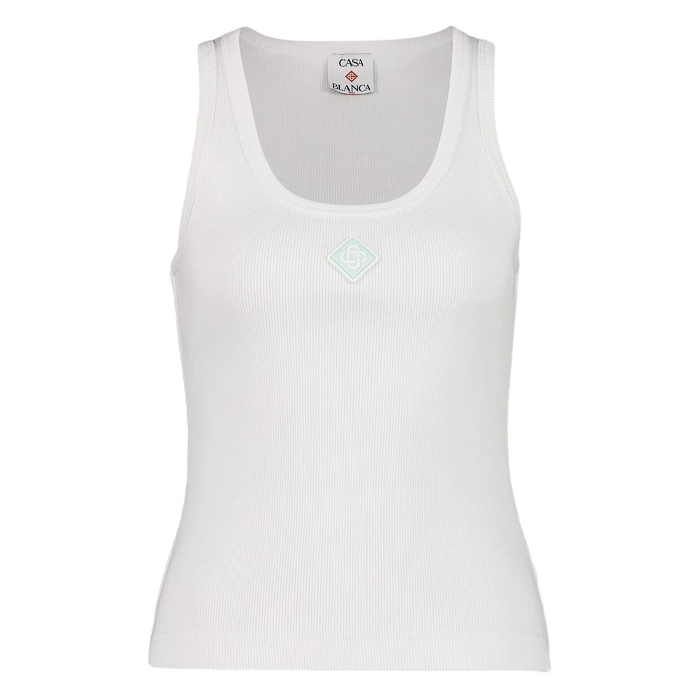 Casablanca Ribbed Logo-plaque Tank Top