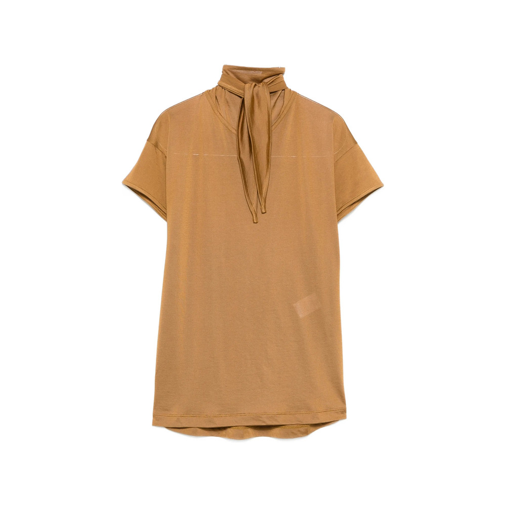 Lemaire Tie-neck Short-sleeve T-shirt