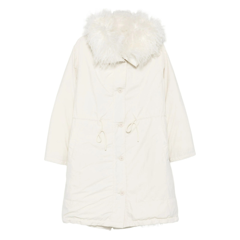 Yves Salomon Fur-collar Buttoned Jacket
