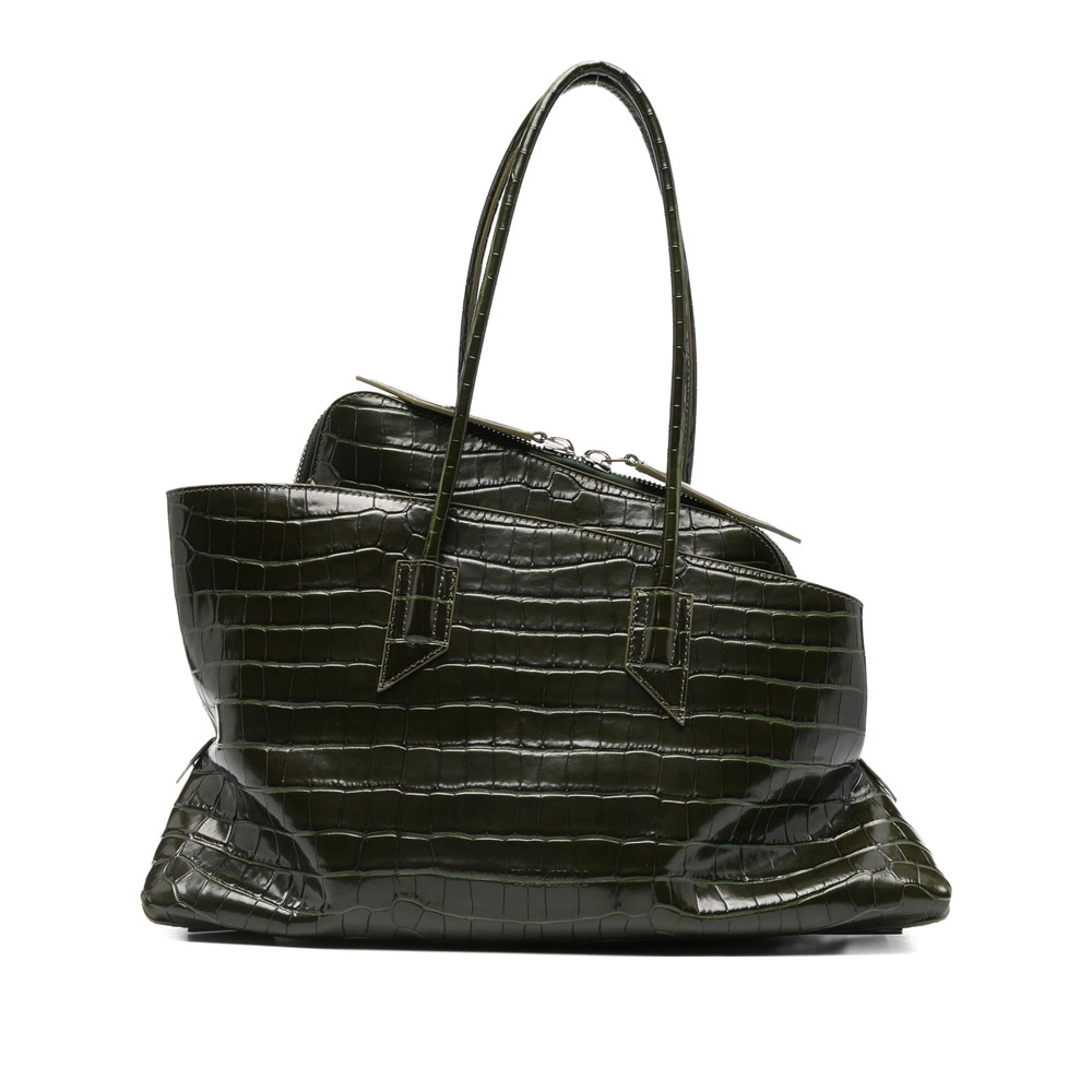 The Attico La Passeggiata Croc Embossed Medium Tote Bag