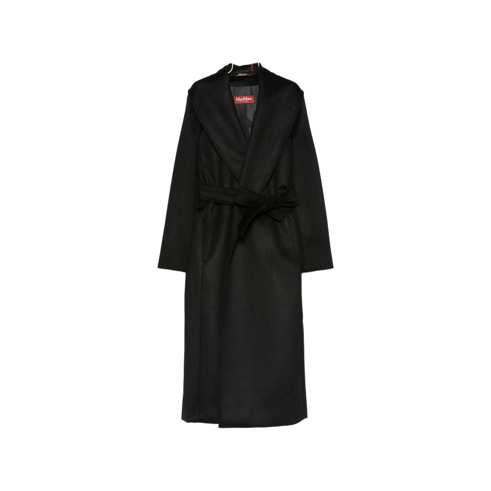 Max Mara Studio Loriana Long-sleeve Belted Coat