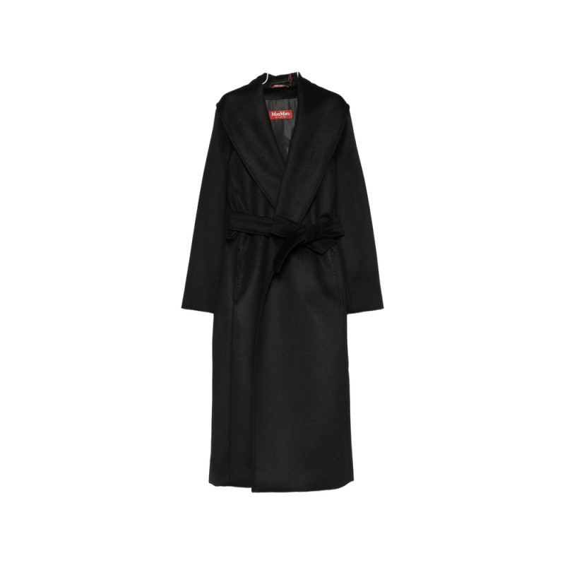 Max Mara Studio Loriana Long-sleeve Belted Coat
