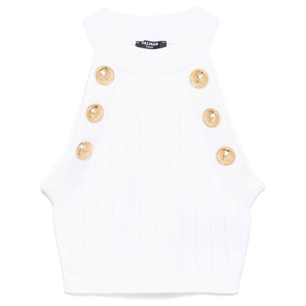 Balmain Coin-buttons Detailed Top