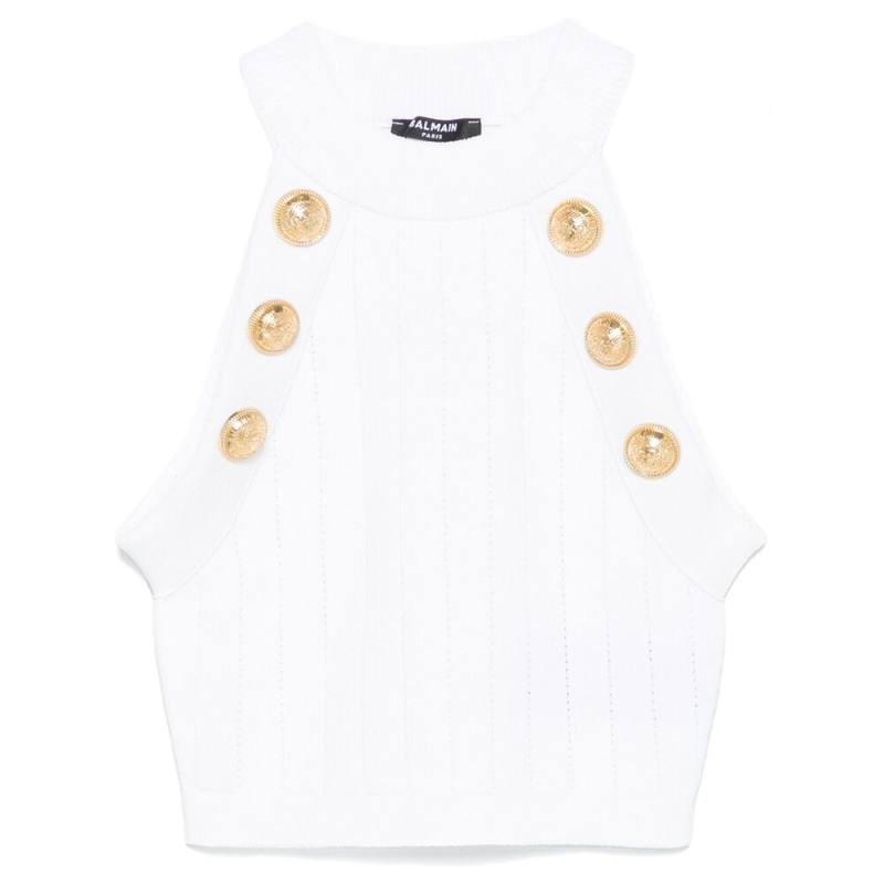 Balmain Coin-buttons Detailed Top