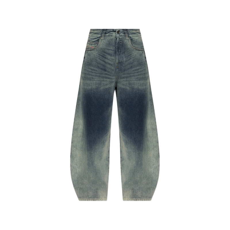 Diesel Faded-effect Wide-leg Jeans