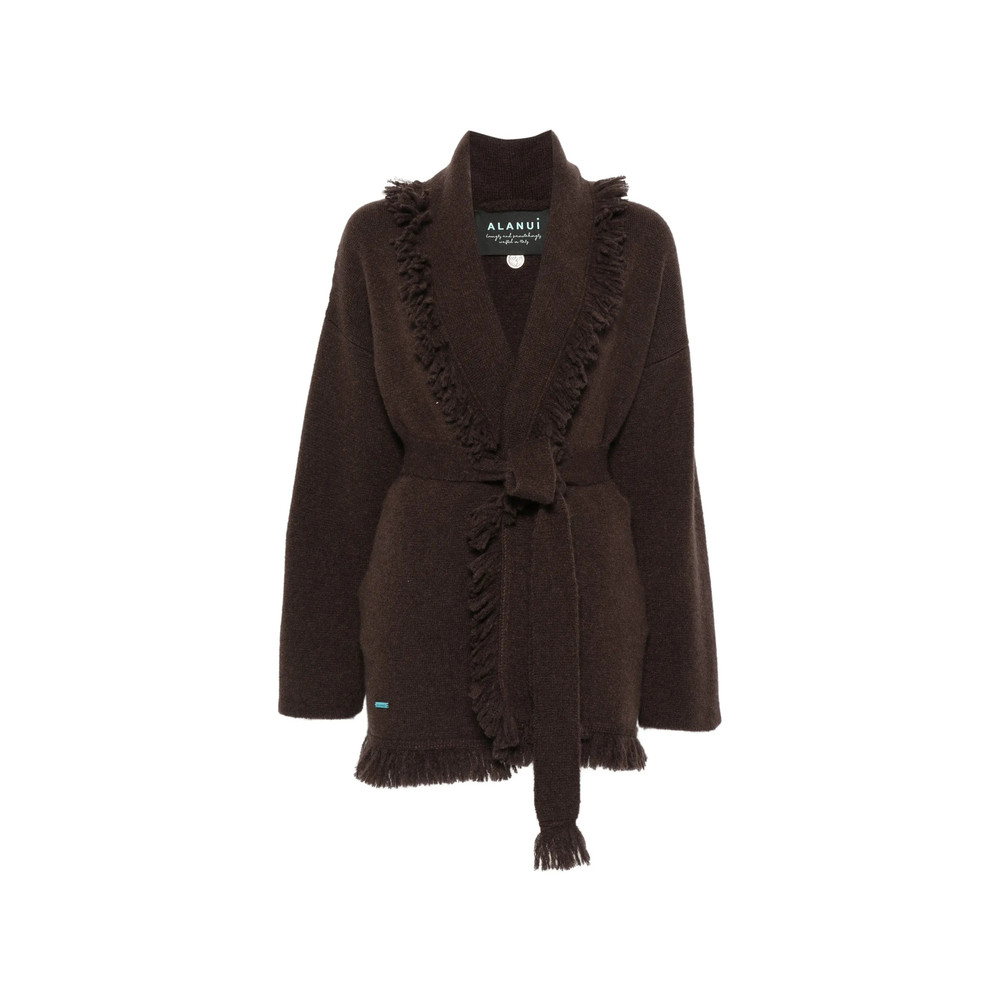 Alanui Fringe-trim Belted Cardigan