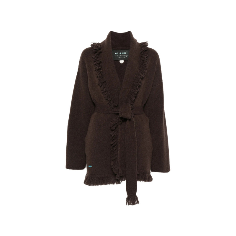Alanui Fringe-trim Belted Cardigan