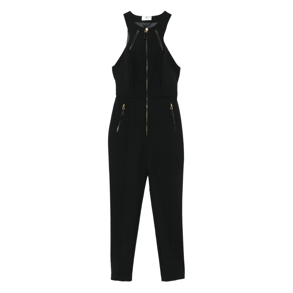 Elisabetta Franchi Zip-front Halterneck Jumpsuit