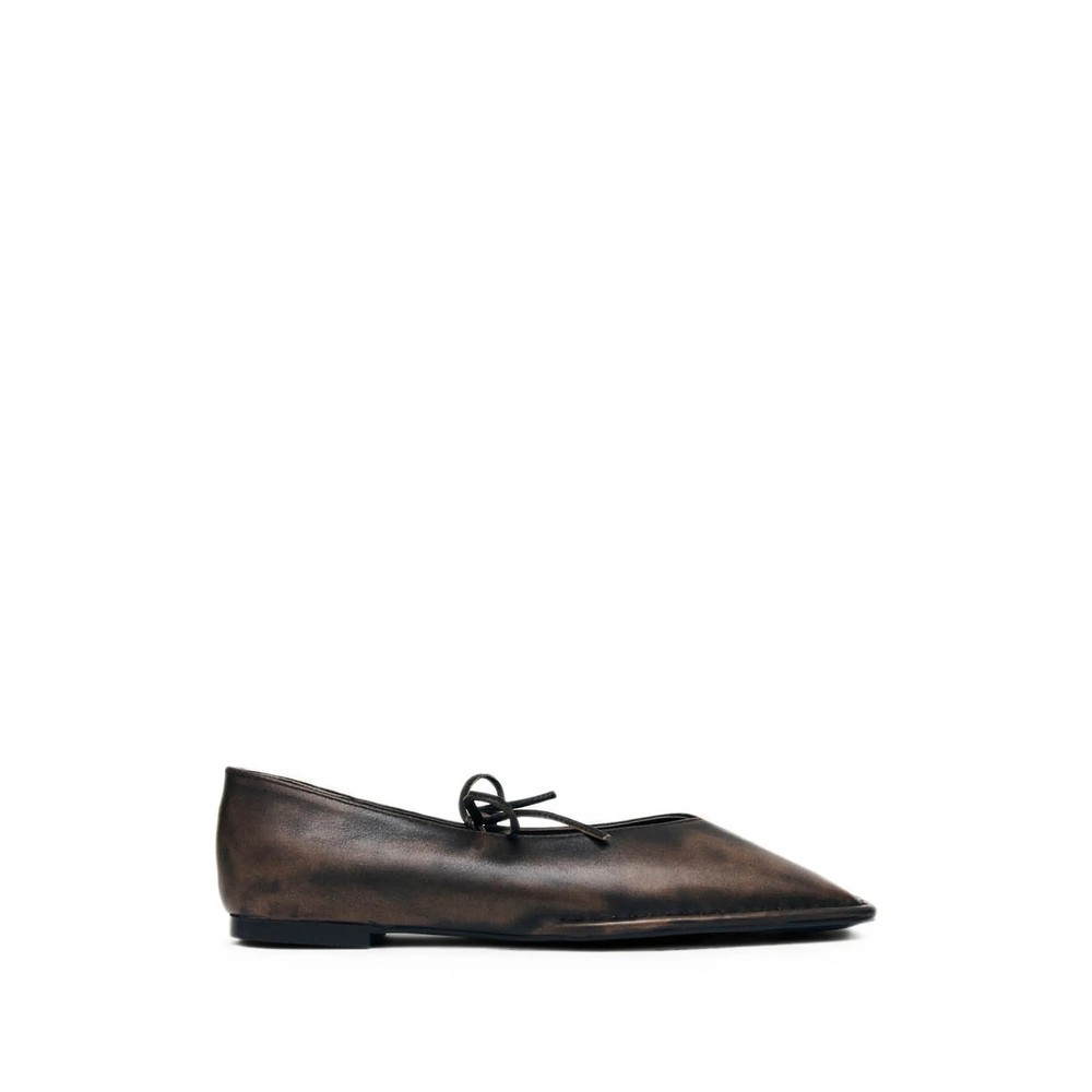 Alohas Bow-detail Square-toe Ballet Flats