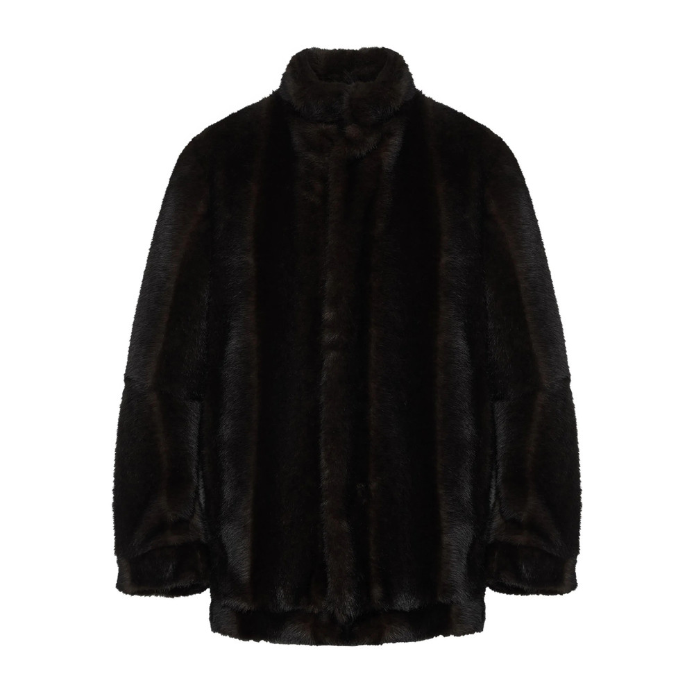 Mm6 Maison Margiela Faux-fur High-collar Jacket