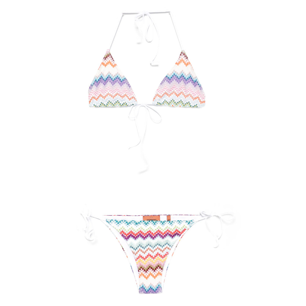 Missoni Chevron-pattern Tie Bikini