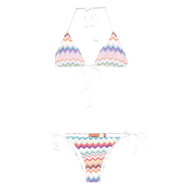 Missoni Chevron-pattern Tie Bikini