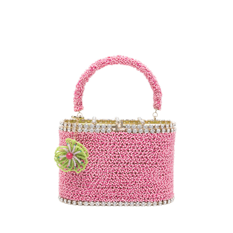 Rosantica Mini Beaded Flower Tote Bag