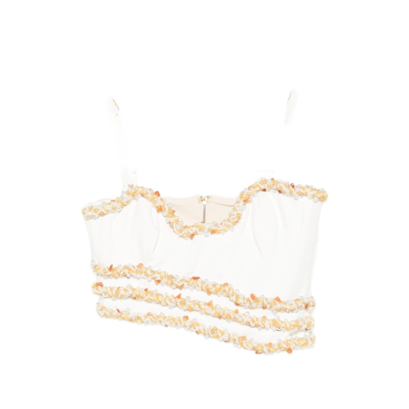 Patbo Jade Embellished Crop Top