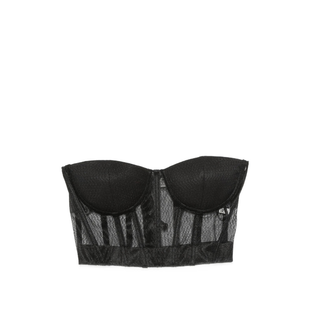 Elisabetta Franchi Mesh-panelled Corset-style Top