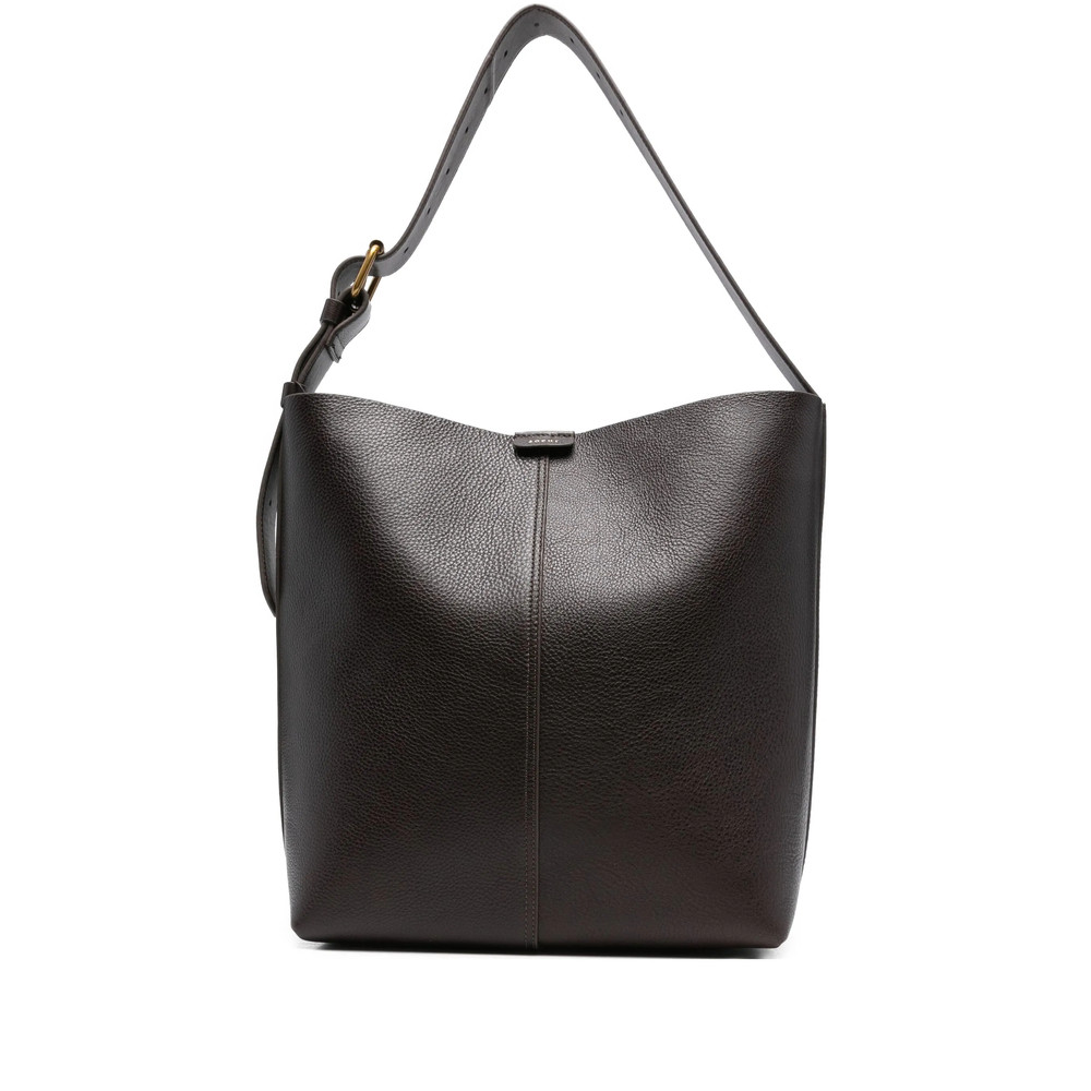 Soeur Large Saudade Leather Buckle Shoulder Bag