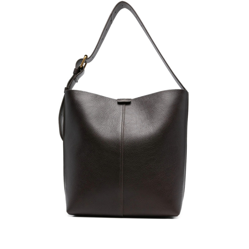 Soeur Large Saudade Leather Buckle Shoulder Bag