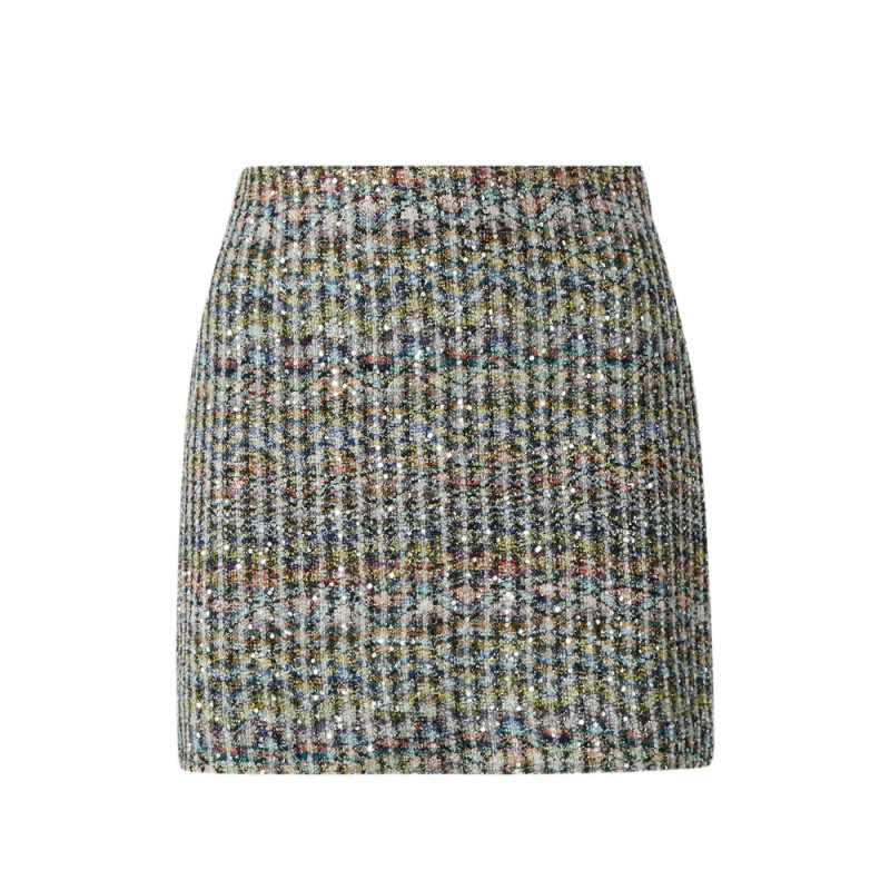 Missoni Chevron Viscose-blend Mini Skirt With Sequins