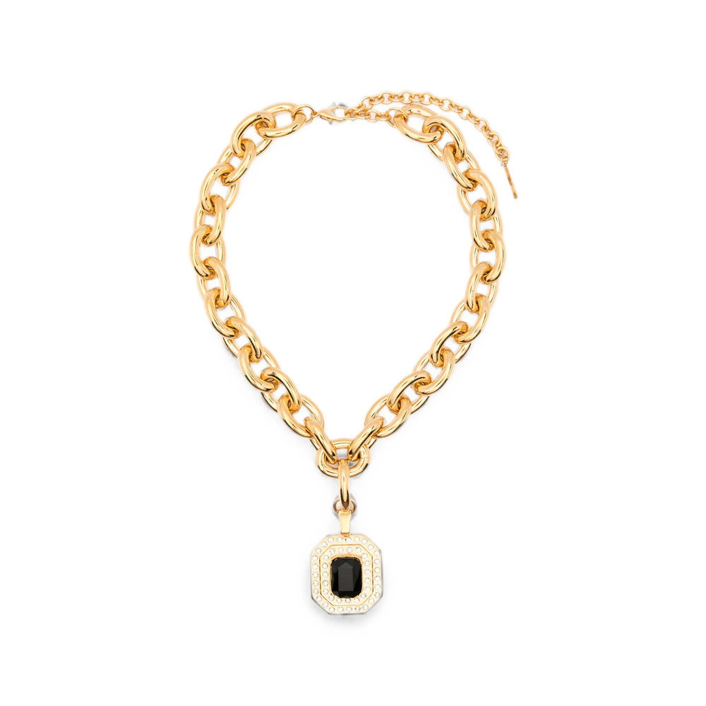 Alessandra Rich Crystal-embellished Curb-link Necklace