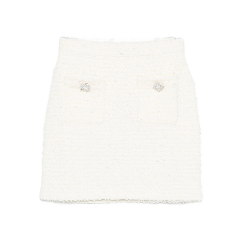 Self-portrait Embellished Tweed Skirt