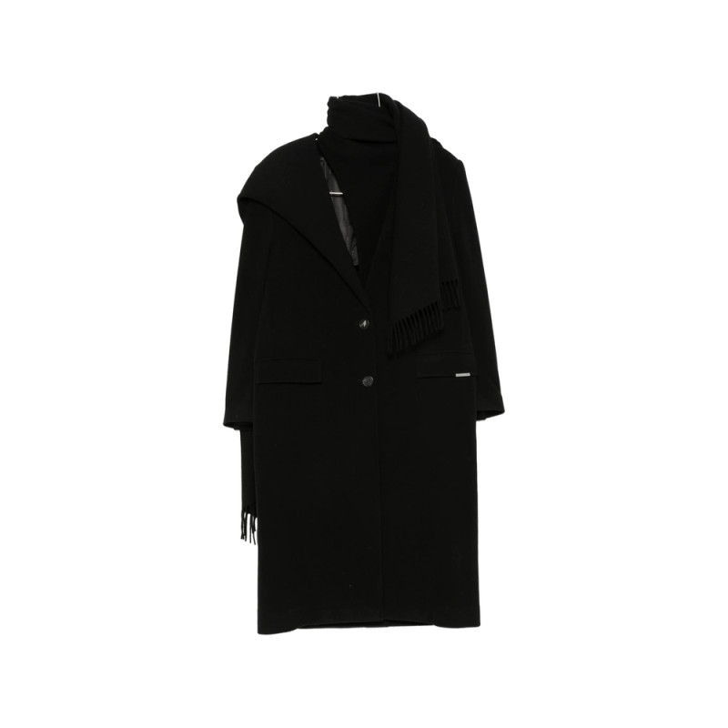 The Attico Fringed-scarf Coat