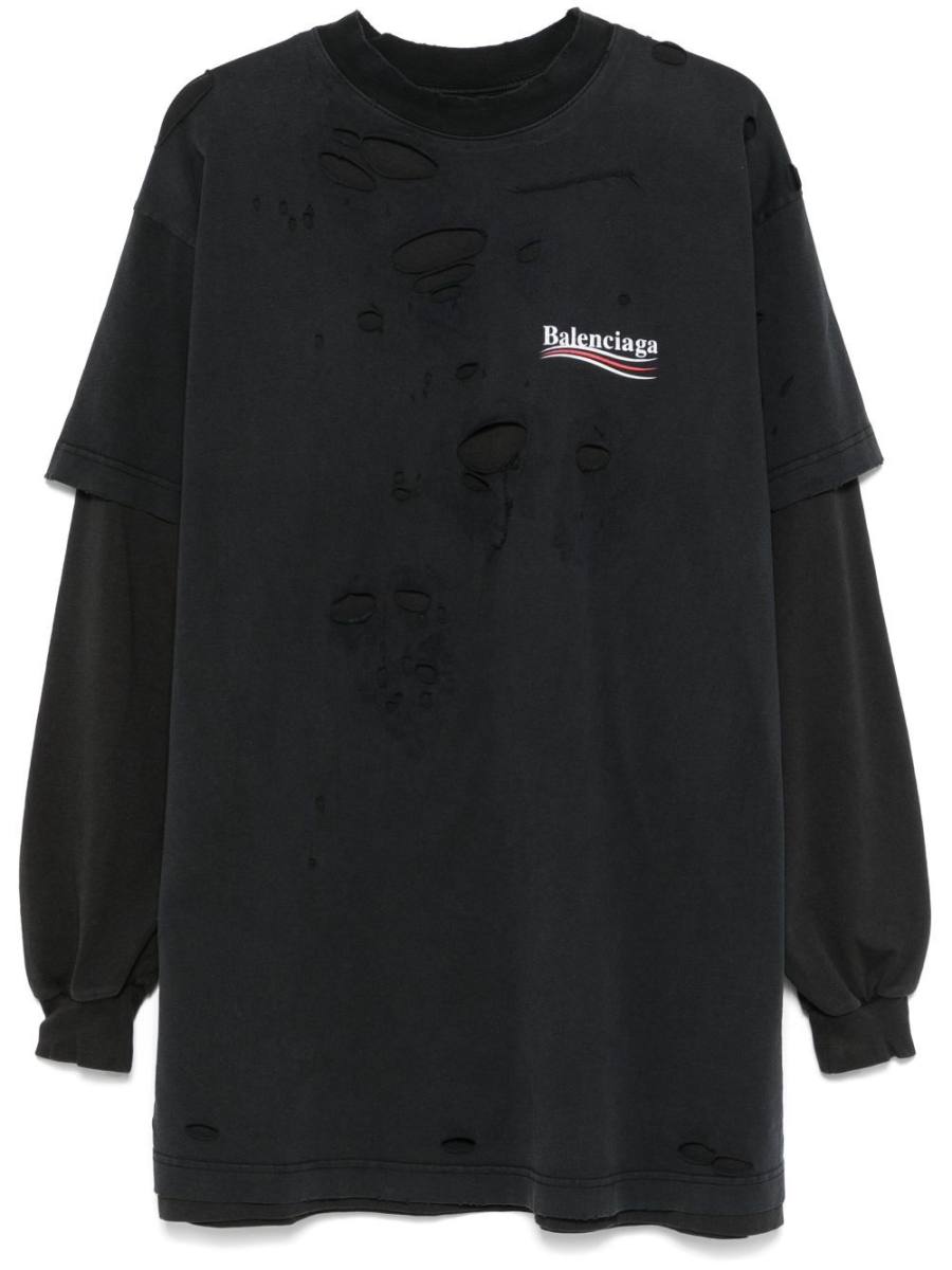 destroyed layered T-shirt