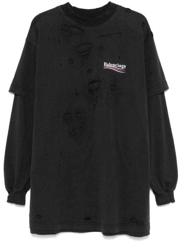 destroyed layered T-shirt