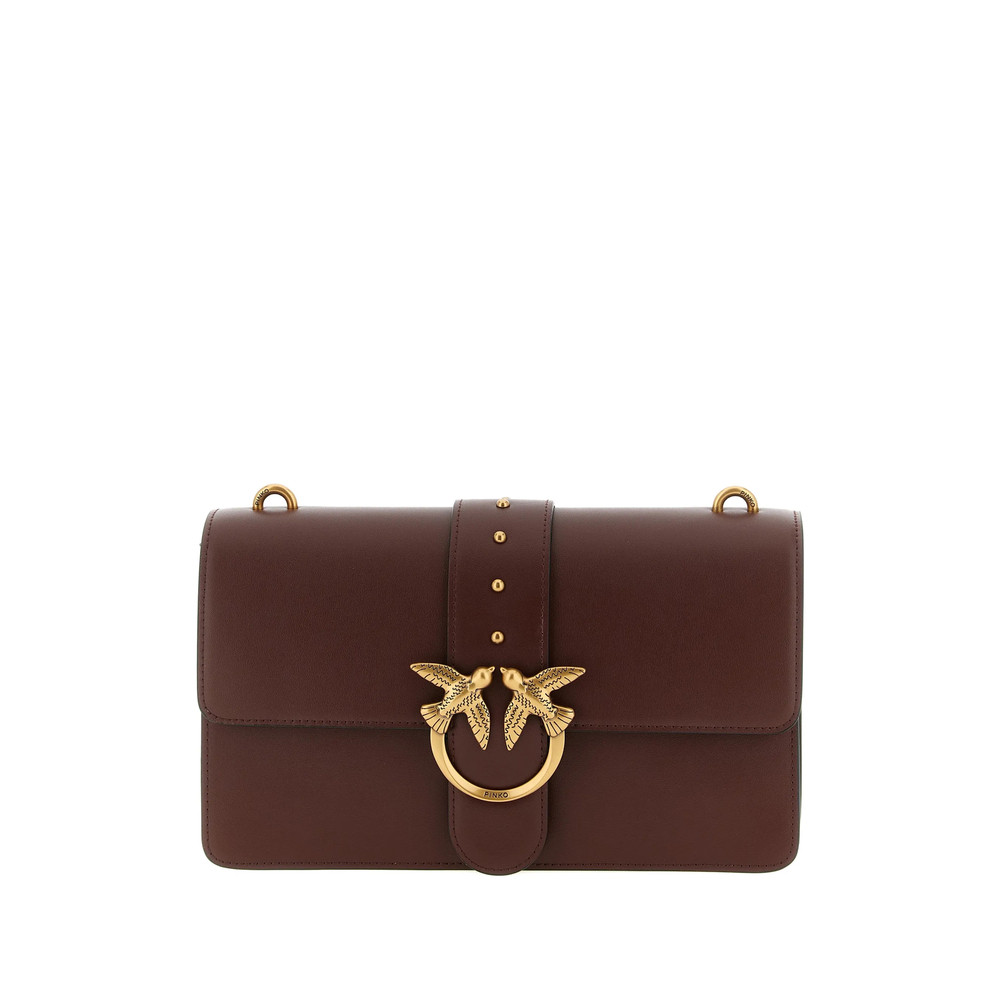 Pinko Love One Classic Studded Leather Cross Body Bag