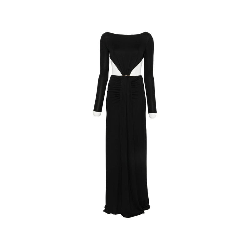 Elisabetta Franchi Cut-out Ruched-detail Maxi Dress