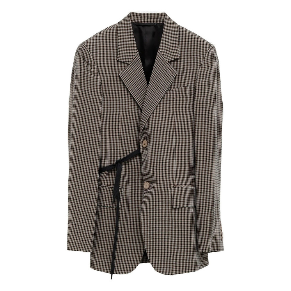 Balenciaga Checked Tie Blazer