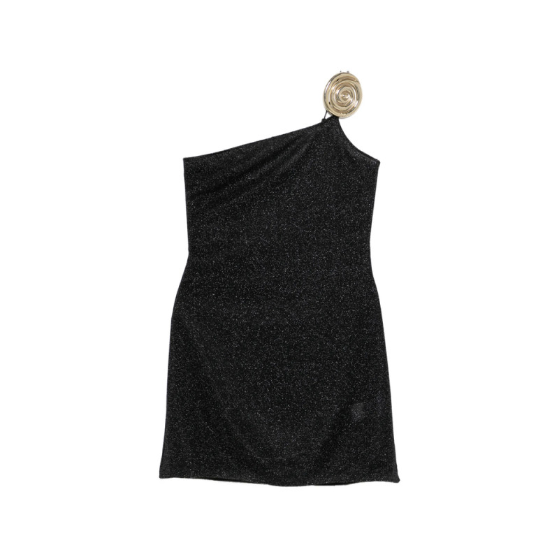Oséree Lumière Spiral One-shoulder Mini Dress