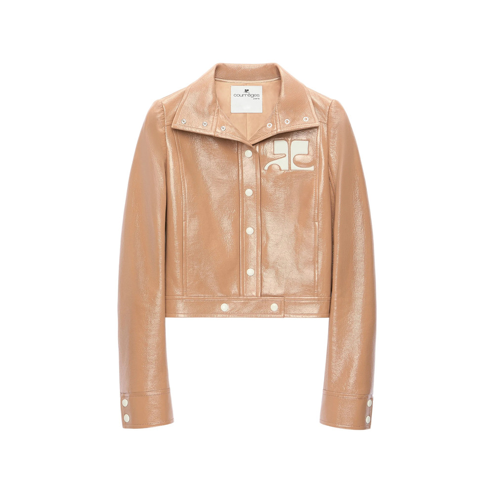 Courrèges Reedition Vinyl Cropped Jacket