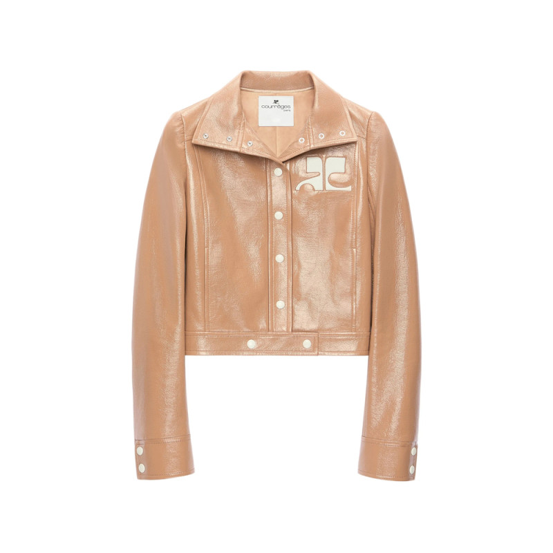 Courrèges Reedition Vinyl Cropped Jacket