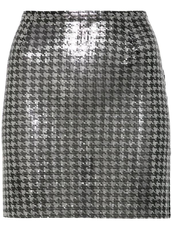 houndstooth mini skirt