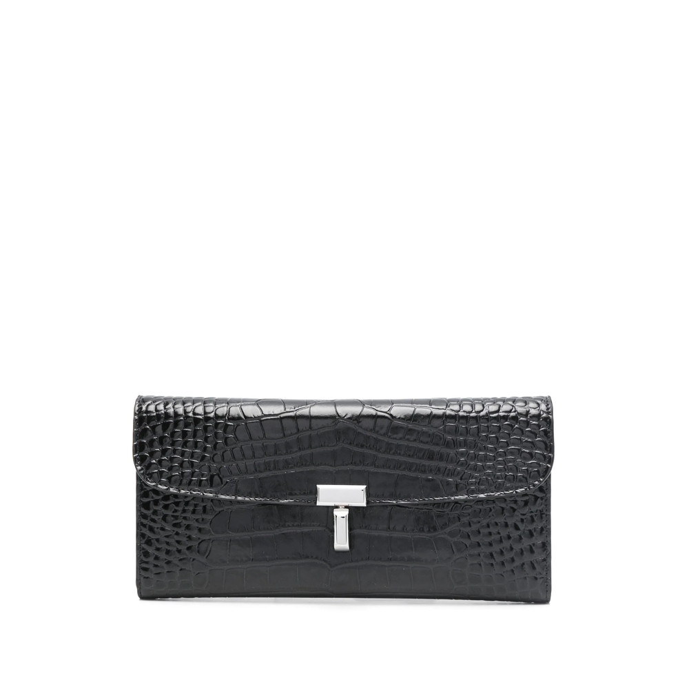 Toteme T-lock Crocodile-embossed Wallet