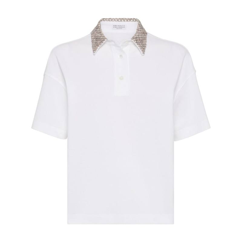 Brunello Cucinelli Embellished Polo Top