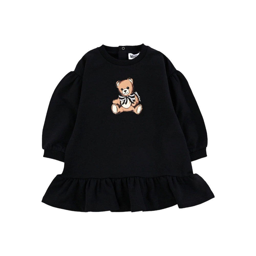 Moschino Teddy-print Ruffled Dress