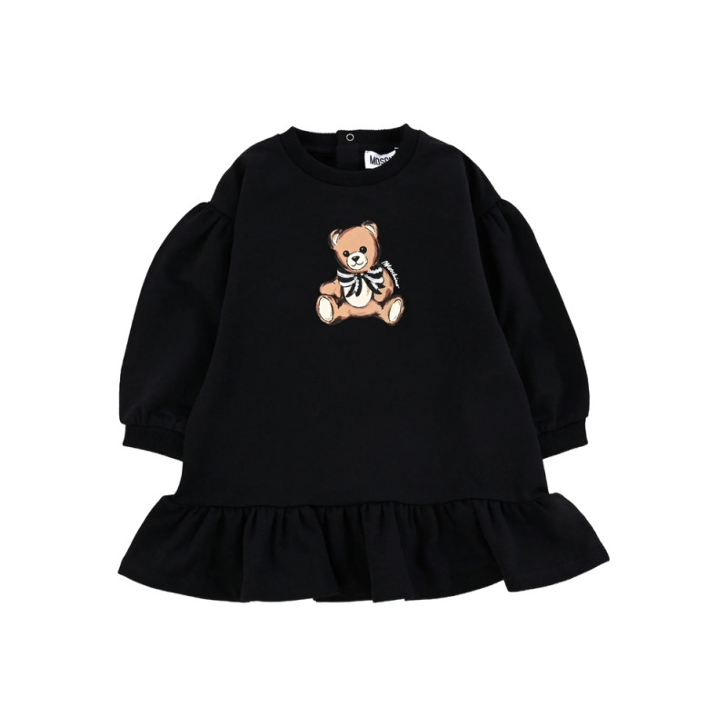 Moschino Teddy-print Ruffled Dress