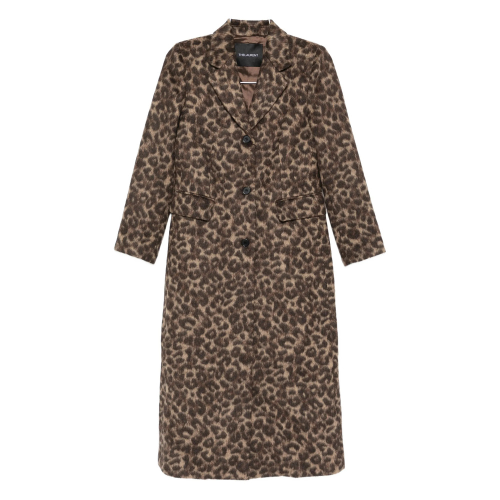 Thelaurent Leopard-print Single-breasted Coat