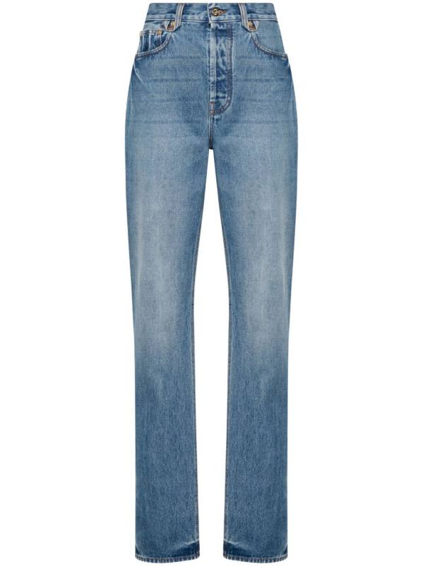Le De-Nimes Droit high-rise straight jeans