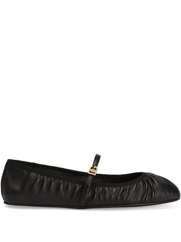 leather ballet flats