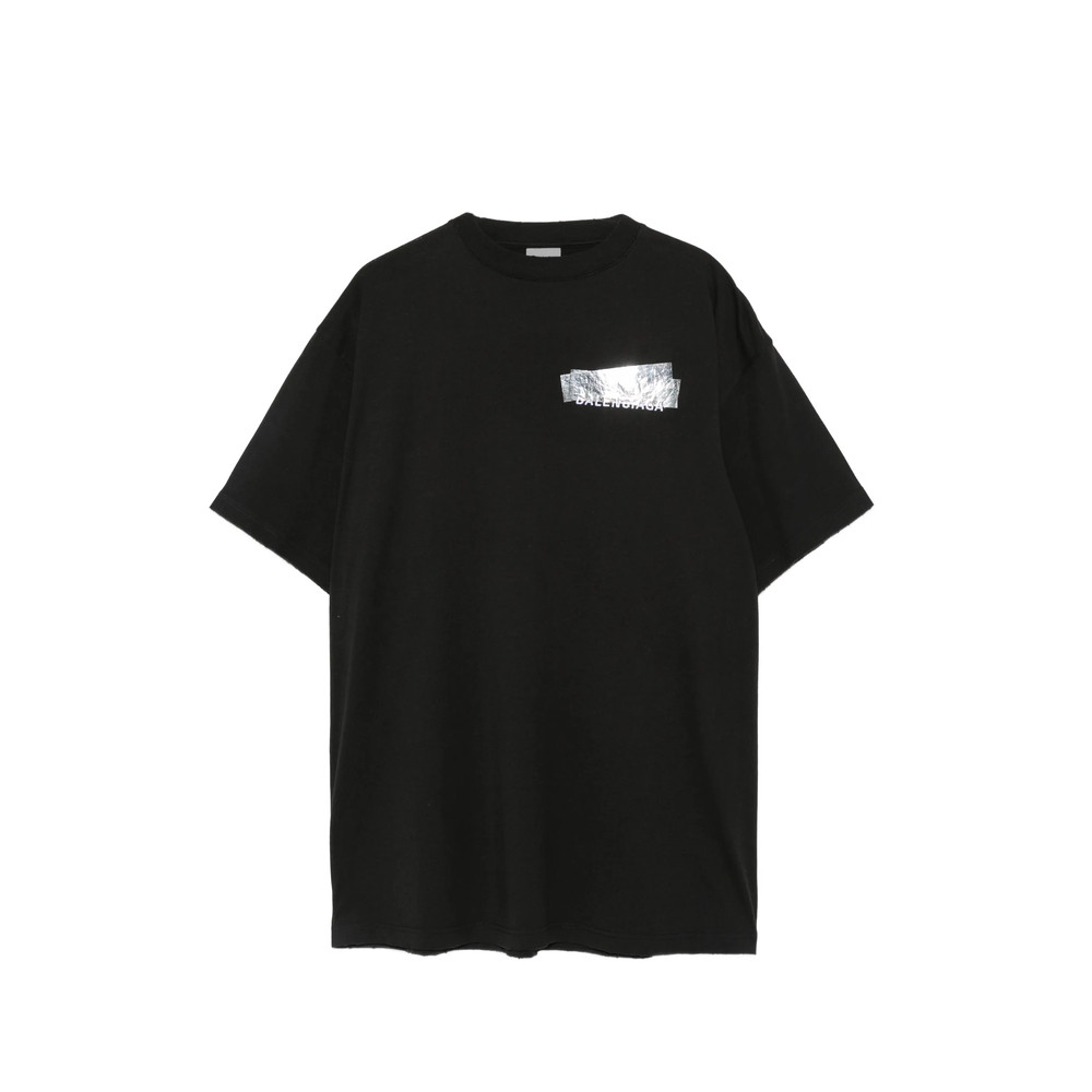 Balenciaga Silver-tape Logo T-shirt