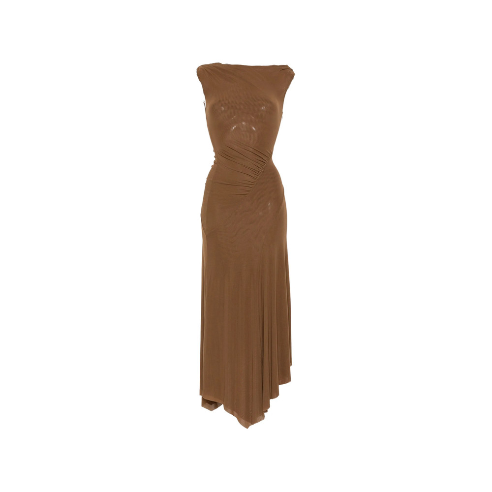 Staud Ruched Asymmetric Dress