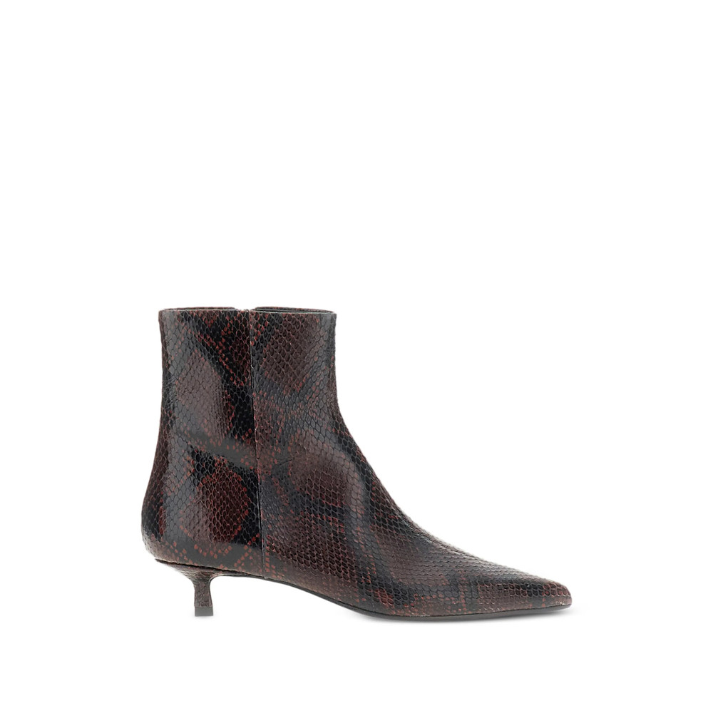 Aeyde Snakeskin-effect Pointed-toe Ankle Boots