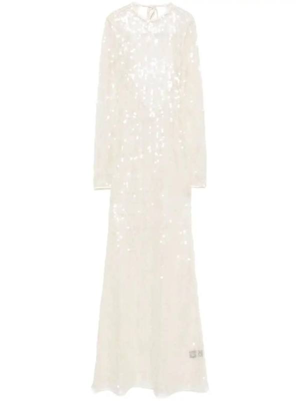 sequinned gown