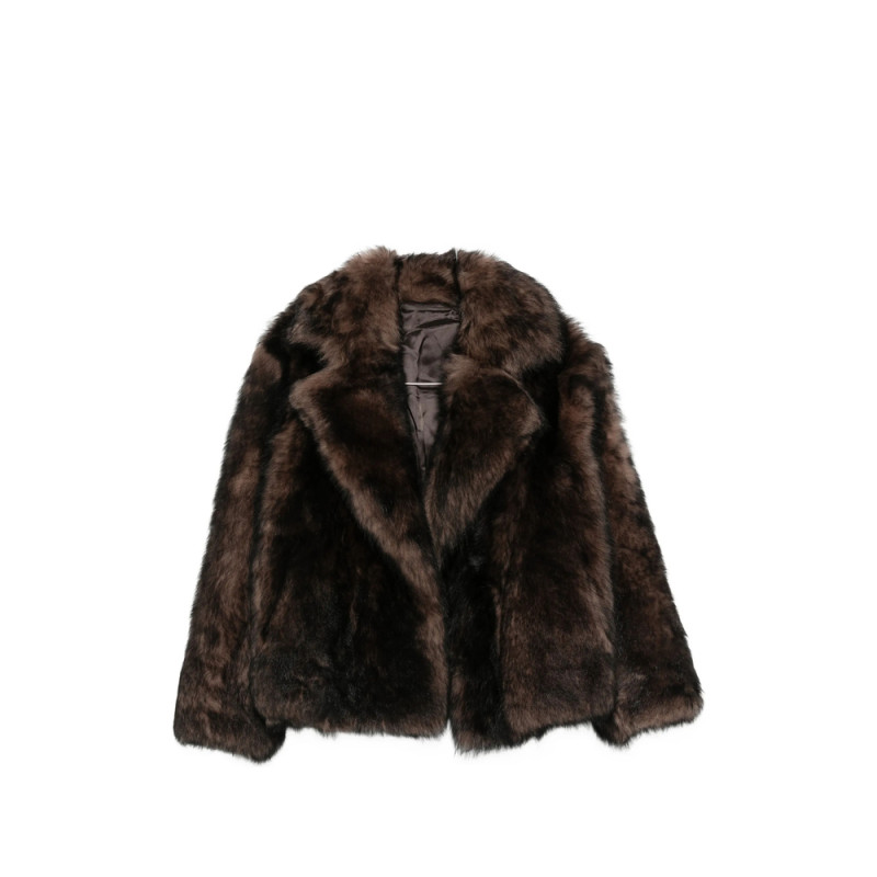 Santoro Leather Wide-lapel Jacket