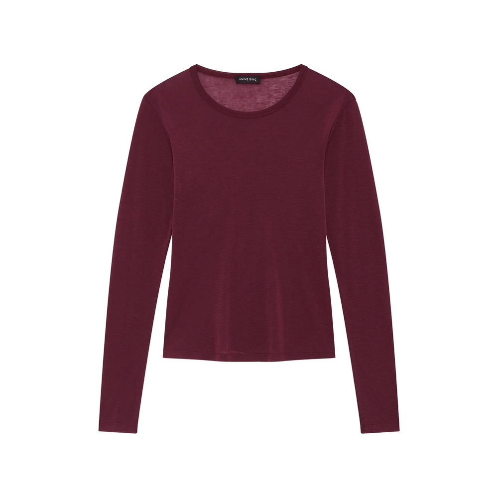 Anine Bing Sylvie Long-sleeve T-shirt - Fig