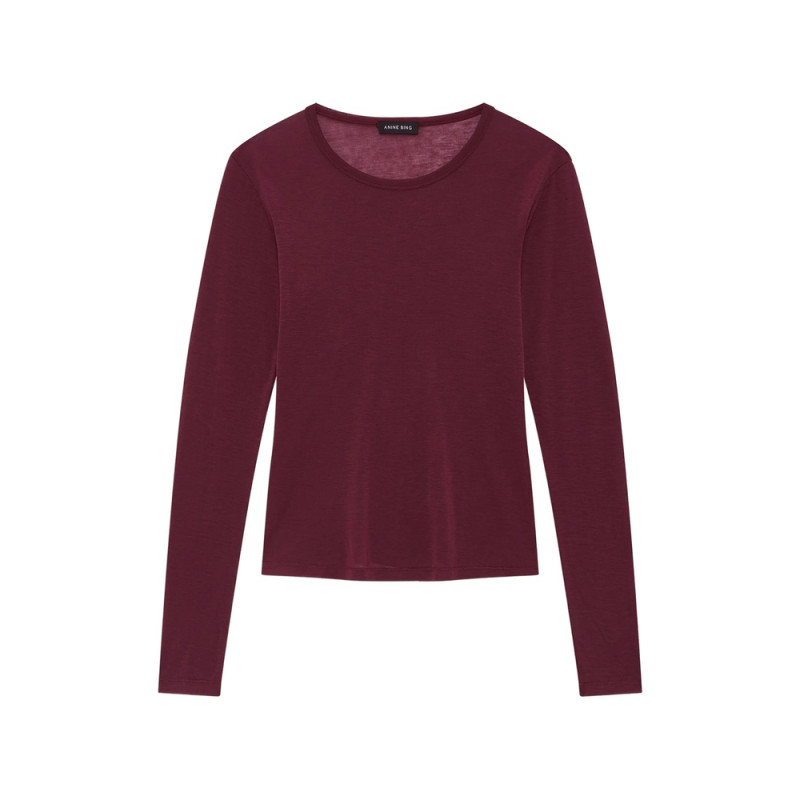 Anine Bing Sylvie Long-sleeve T-shirt - Fig