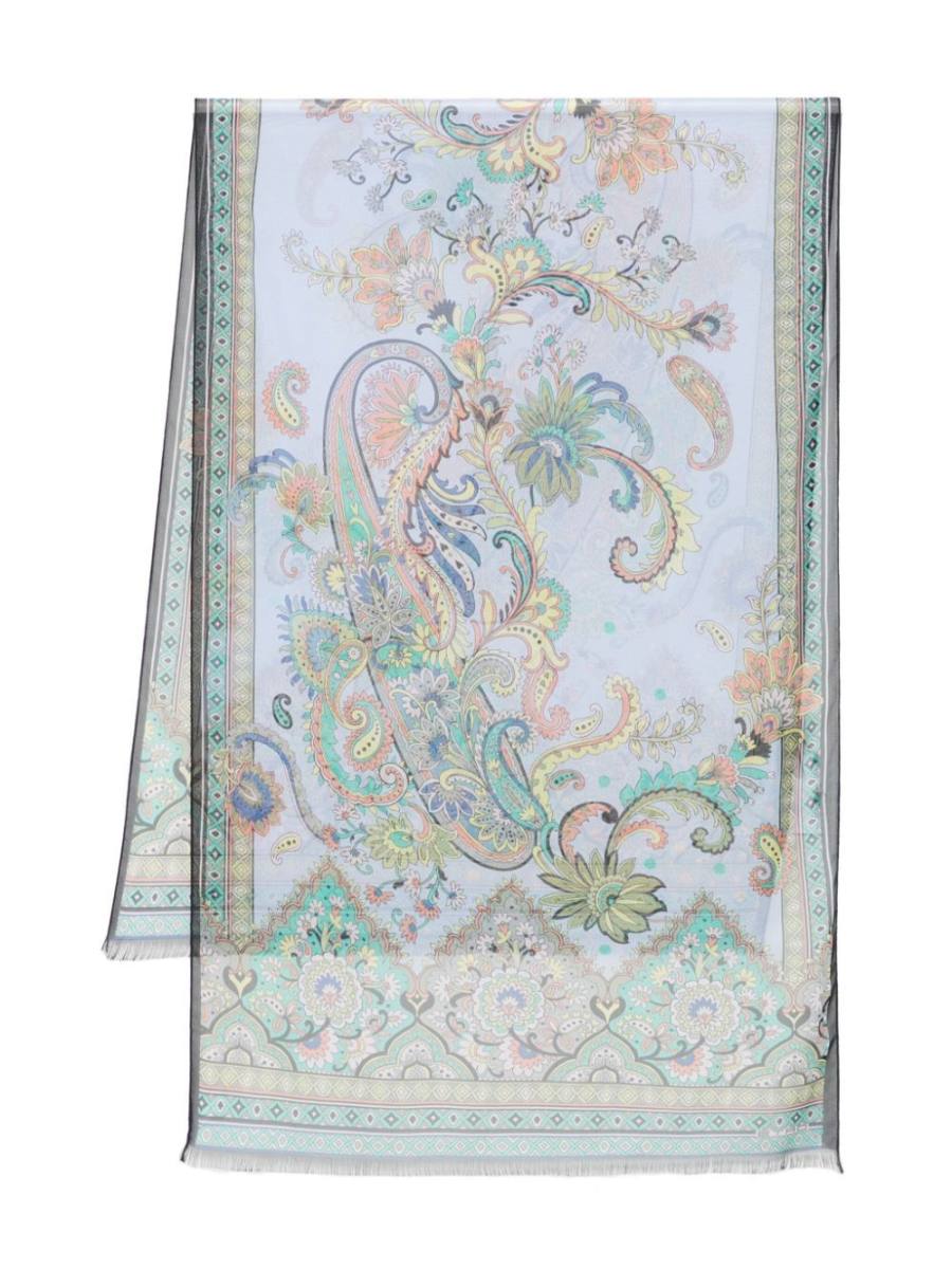 paisley-print silk scarf