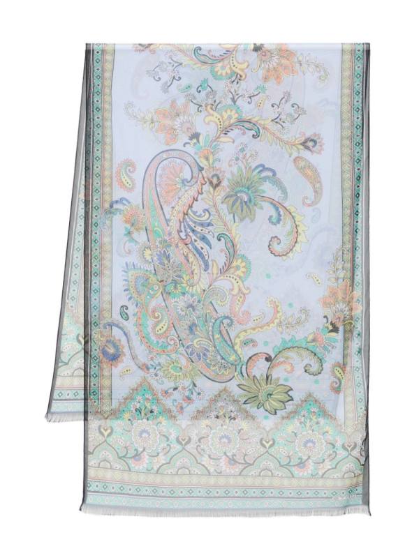 paisley-print silk scarf